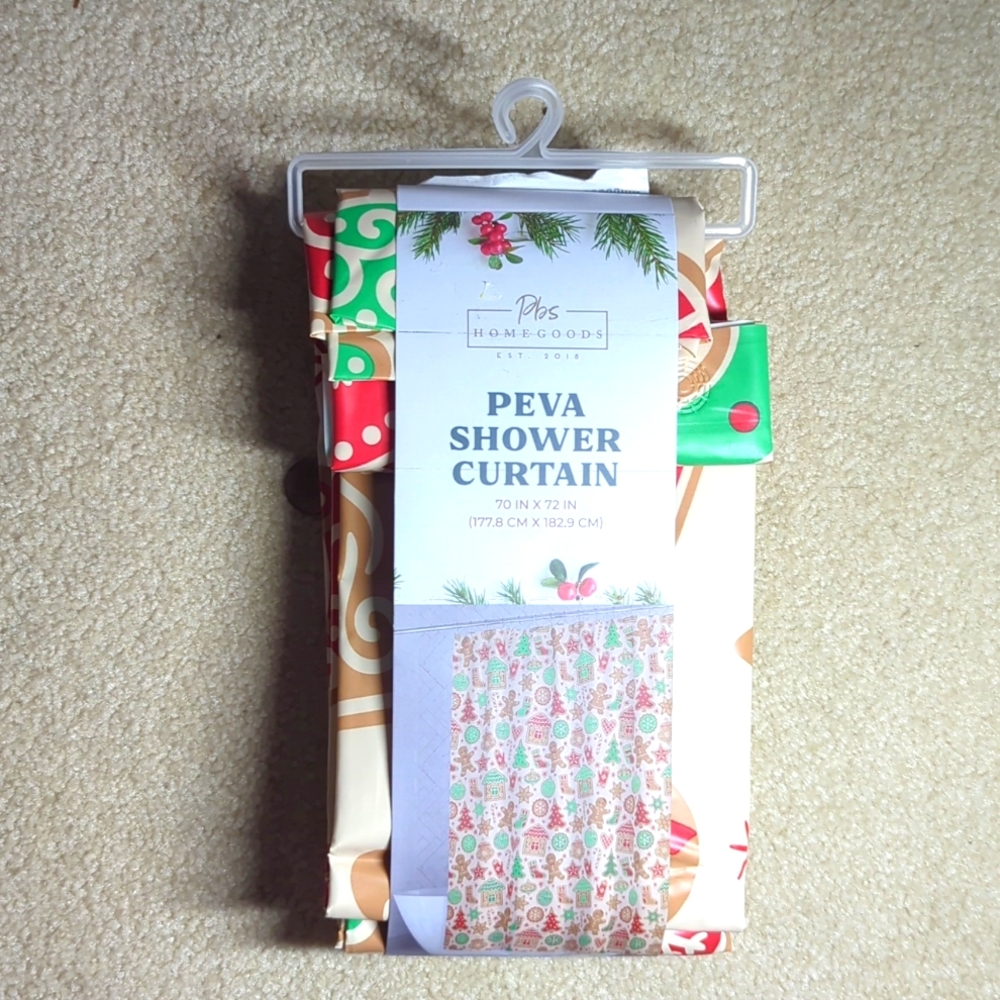 PEVA Holiday Shower Curtain